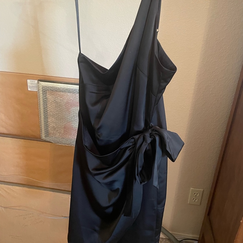 Elegant Black Satin Dress
